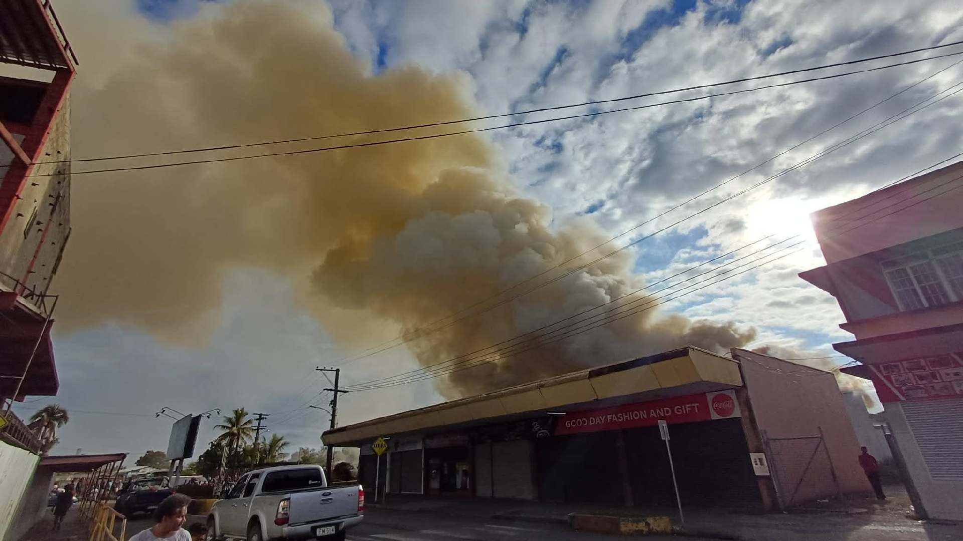Max Value Supermarket in Tavua on fire