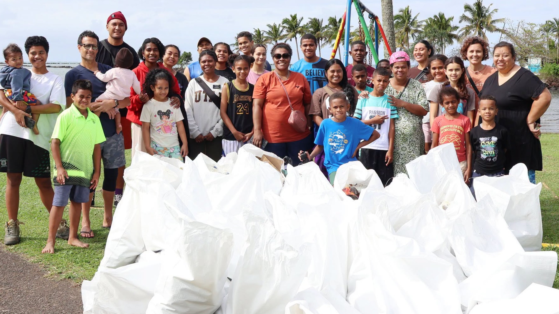 Children lead Suva Point clean-up as Tabuya urges Fiji to stop littering