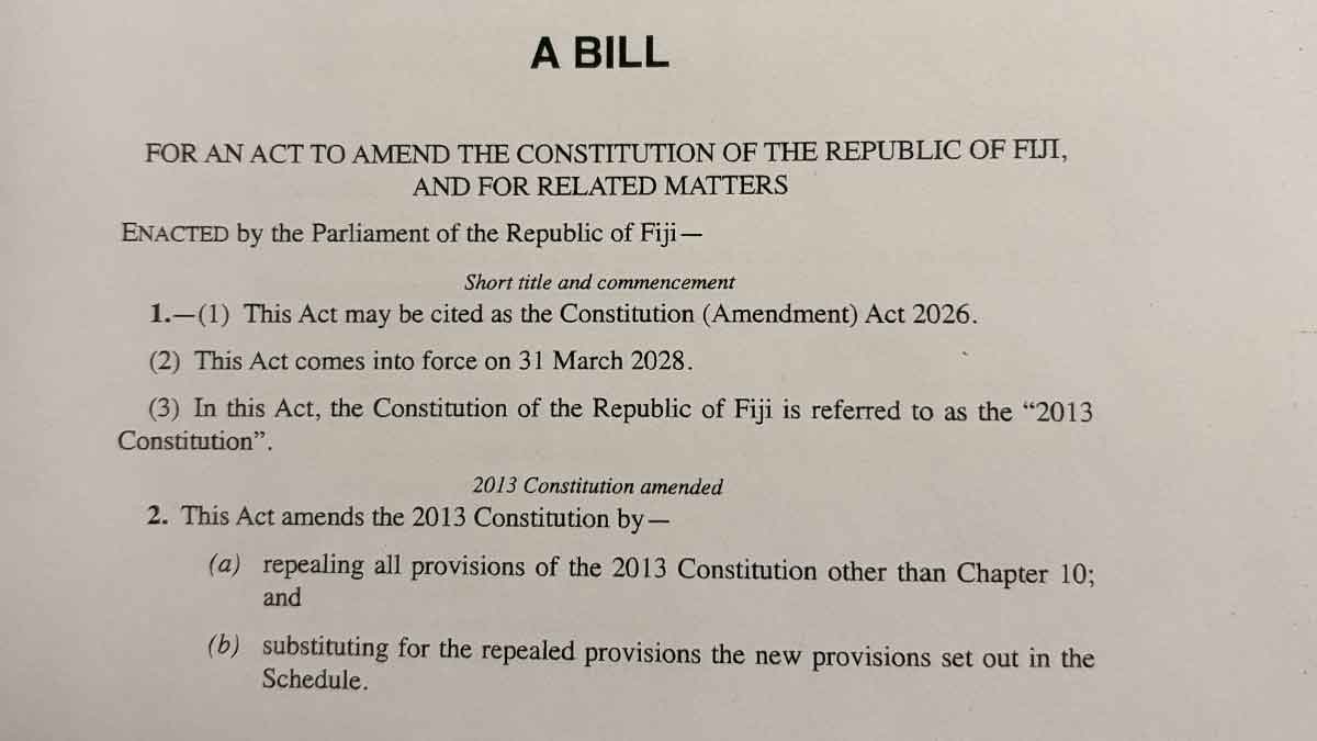 Constitution Amendment Bill proposes Fijian to continue as common name