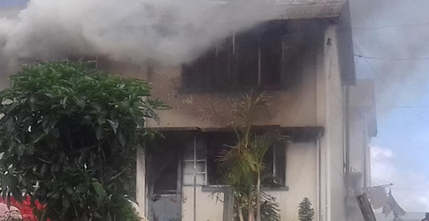 Firefighters have contained the fire at the Ba Police Barracks