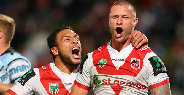 Sims scores to help Dragons defeat Bulldogs 18-16