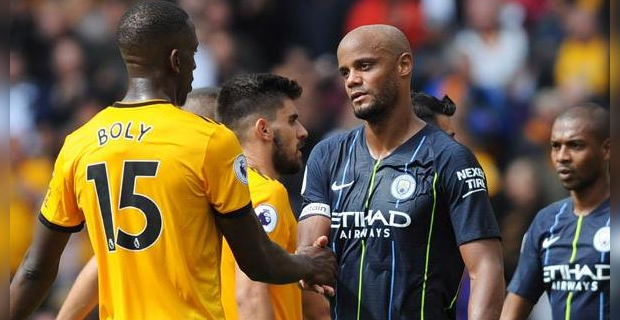 Man City draws with EPL newcomers Wolves 1-all 