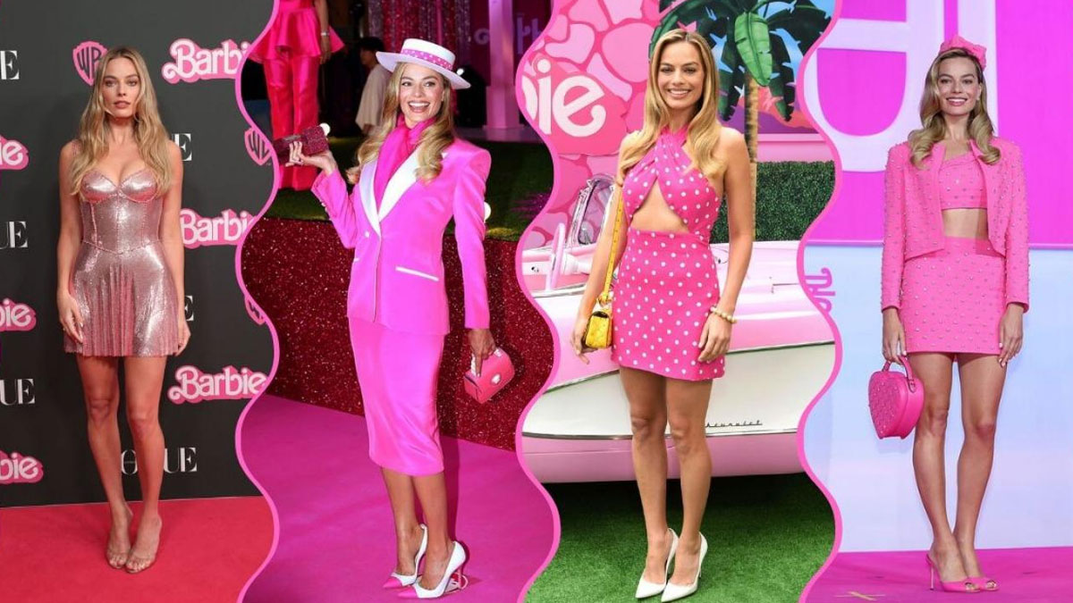 Barbie: Margot Robbie isn't breaking character with her pretty-in-pink press tour looks