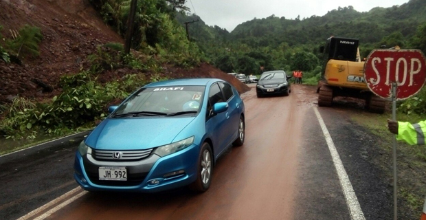 Single lane cleared and now open to traffic along Savusavu Highway 