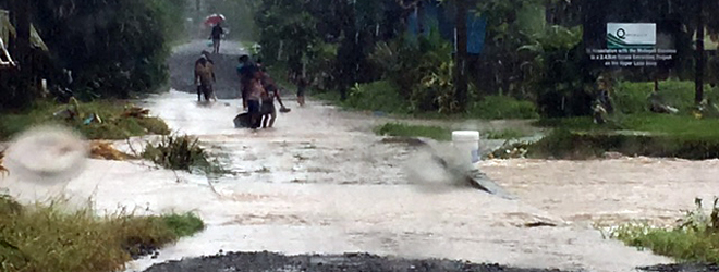 Qauia road now flooded