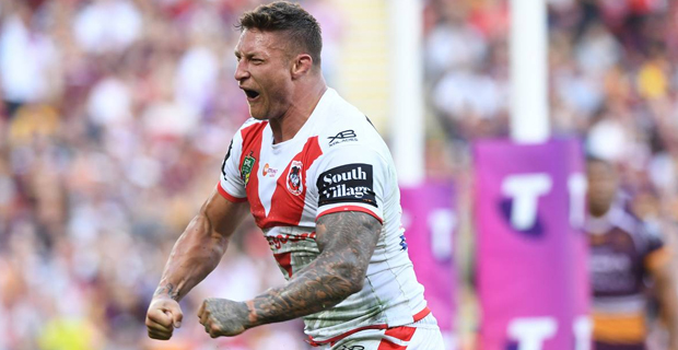 Tariq Sims scores 1st half hat-trick as St George thump Broncos