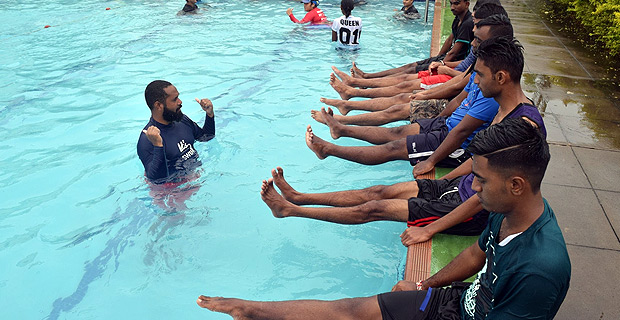 About 40% of first year FNU teaching students in Lautoka at beginners level in swimming