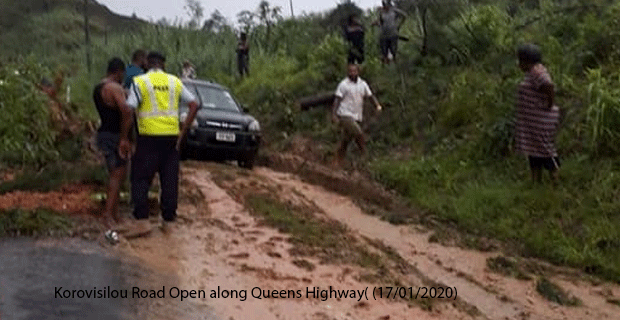 Queens and Kings highways open however only single lanes along Vunaniu Flats in Serua