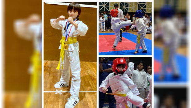 Shah Rukh Khan posts pictures of his youngest AbRam as he wins a medal in martial arts