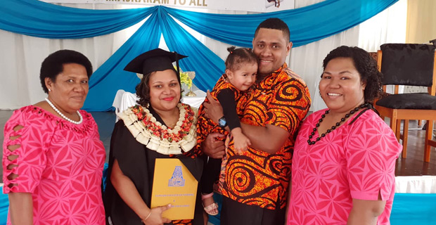 Vodotagitagi graduates with Bachelor of Science degree from the Sangam School of Nursing