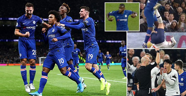 Chelsea's 2-0 win over Tottenham marred by alleged racist behaviour from crowd