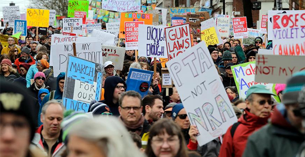 Thousands gather across US to march for gun control