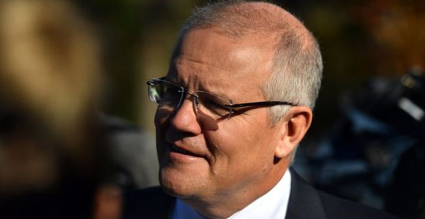 Australian PM Scott Morrison egged by a protester