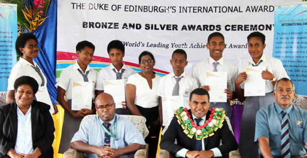 Tailevu students receive certificates in the bronze category of the Duke of Edinburgh International Award programme