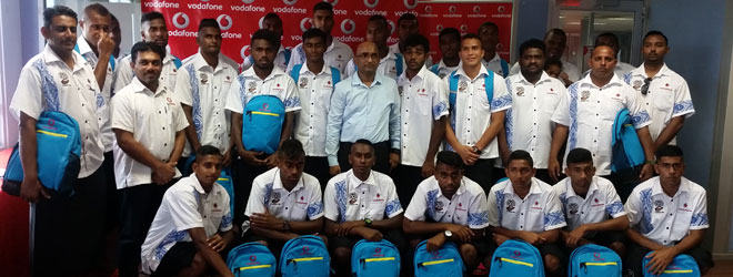 Fiji Under 20 soccer team presents i-tatau