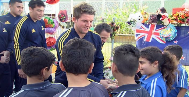 Highlanders pay respects to the Christchurch terror victims