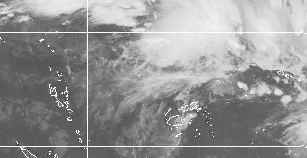 Tropical Depression gradually moving East-Northeast ward away from the group