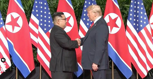 Donald Trump meets Kim Jong-un in historic summit