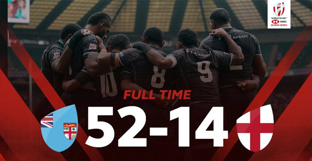 Fiji beats England in 1st pool game of Paris 7s