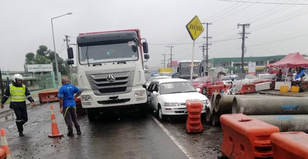 Accident in front of Highway Plaza Nakasi