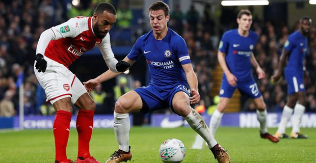 Chelsea and Arsenal tied at nil-all in Carabao Cup semi-final