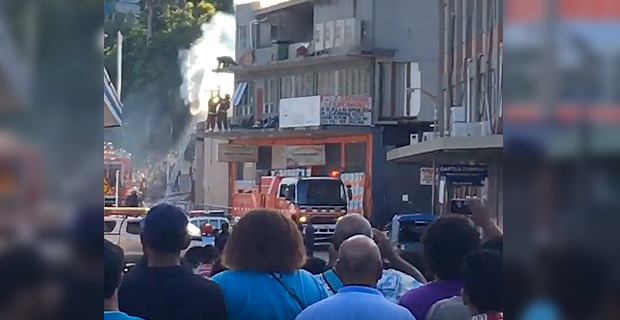 Early morning fire at Jai Santaram Warehouse