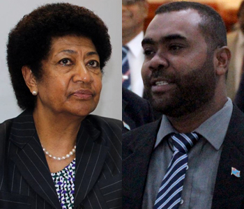 Ro Teimumu speaks while Bulitavu says she is still out of line