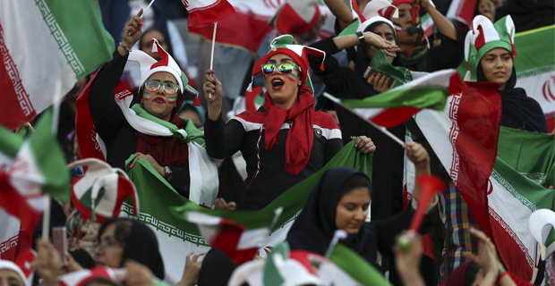 Iranian women attend FIFA World Cup qualifier after being allowed to enter a stadium for the first time in decades