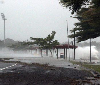 Centre of Severe Tropical Cyclone Winston currently approaching Tavua and Ba