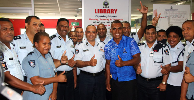 Sau hosted to morning tea by Police Commissioner