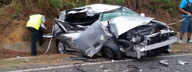 Two women in hospital after collision with bus
