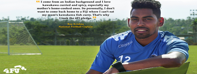 Fiji soccer captain joins the 4FJ movement