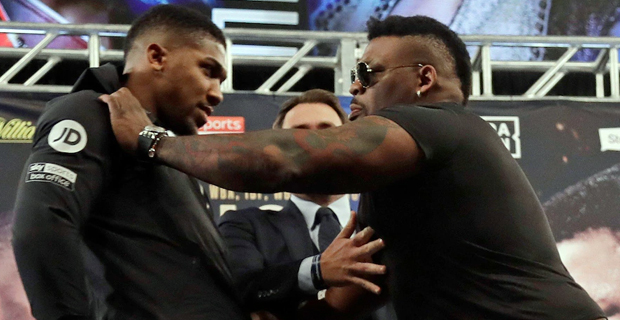 Anthony Joshua and challenger Jarrell Miller erupt New York in face-off