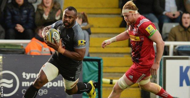Goneva scores for Falcons to beat Harlequins 11-10