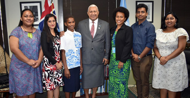 PM thanks young Fijians for speaking the truth to their beliefs at the UN Youth Climate Summit