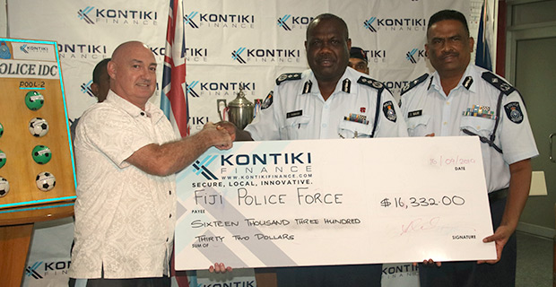 Police get $16,332 sponsorship from Kontiki Finance for soccer tournament