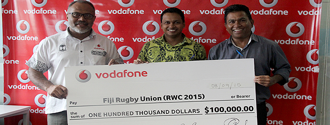 Vodafone hands out $100,000 to Flying Fijians
