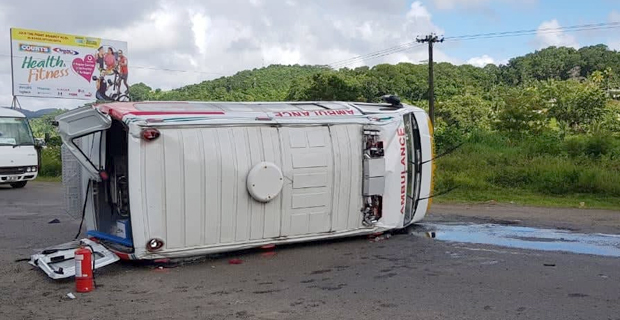 Police officer hit by vehicle in Wainibokasi then ambulance taking him tumbles 5 times