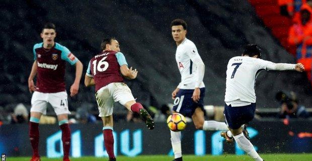 Tottenham held by West Ham in EPL