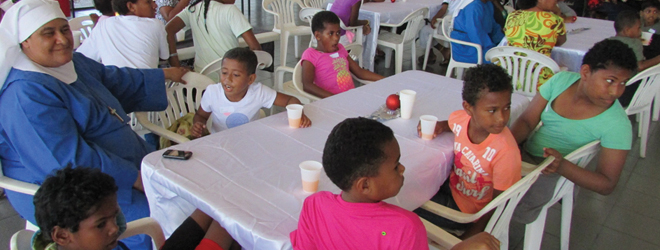 About 100 children receive back-to-school items