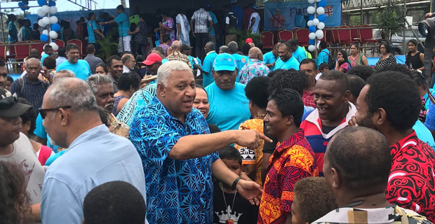 Bainimarama attacks SODELPA and NFP at FijiFirst Family Fun Day
