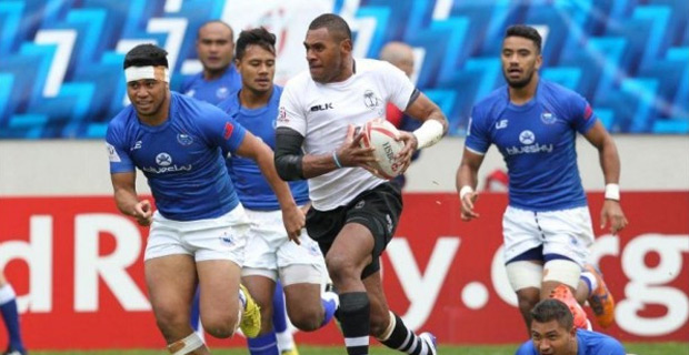 Fiji beats Samoa 35-12 in their first pool match of the Paris 7s 