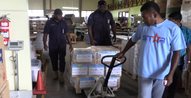 Elections Office transport first batch of ballot papers to a secure storage under heavy police guard
