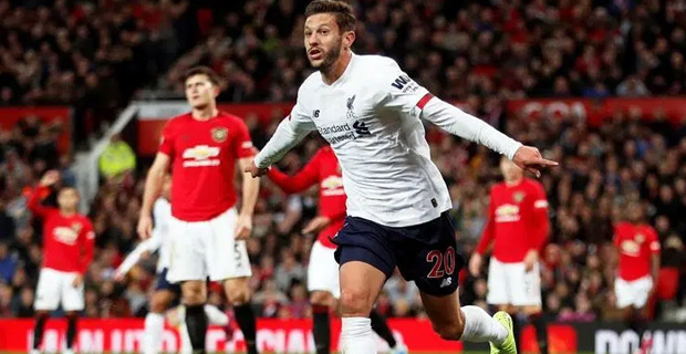 Lallana scores late equalizer for Liverpool as they ended match against Manchester United with 1-all draw