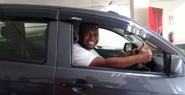 Josefa Rokoleki the lucky winner of the iSUZU D-Max worth $70,000