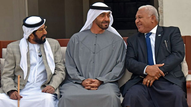 PM and the Crown Prince of Abu Dhabi Discuss the education of Fijian students at NY University 