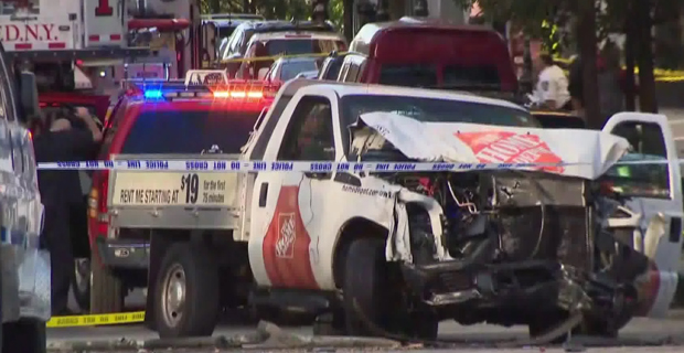 Truck drove wrong way on bike path, 8 dead in New York