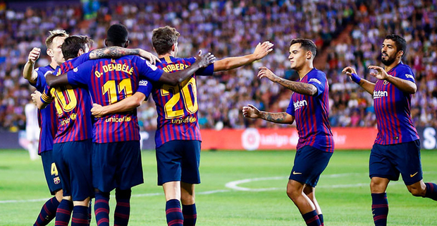 Dembele scores for Barcelona to win against Real Valladolid 1-0