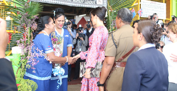 100's pushed their way towards Suva Market to get a glimpse of Duchess of Sussex Meghan Markle