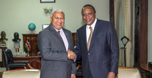 PM discusses issues with Kenya's President at a bilateral meeting